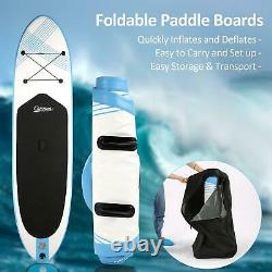 10FT Inflatable Paddle Board SUP Stand Up Paddleboard Accessories Set Beginner