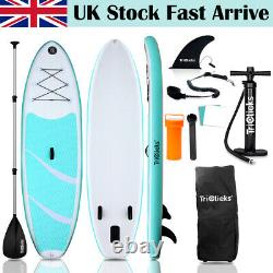 10FT Inflatable SUP Surfboard Paddle stand up Board 300x76x15CM inc Warranty