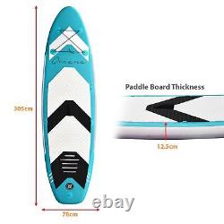 10FT Inflatable Stand Up Paddle Board Durable SUP Accessories Carry Bag Set BLUE