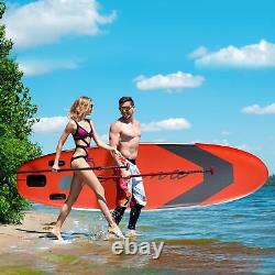 10FT Inflatable Stand Up Paddle Board Durable SUP Accessories Carry Bag Set RED