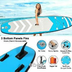 10FT Inflatable Stand Up Paddle Board Non-Slip Surfboard SUP Board Adjustable UK