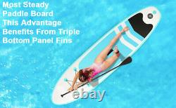 10FT Inflatable Stand Up Paddle Board SUP Surfboard Adjustable Non-Slip Deck HOT