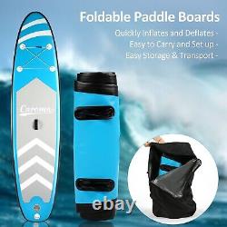 10FT Inflatable Stand Up Paddle Board SUP Surfboard Adjustable Non-Slip Deck NEW