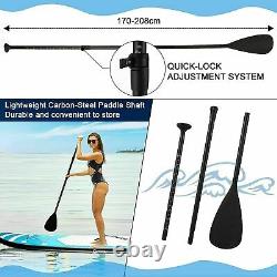 10FT Inflatable Stand Up Paddle Board SUP Surfboard Adjustable Non-Slip Deck NEW