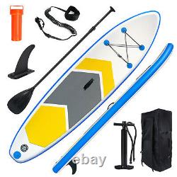 10FT Inflatable Stand Up Paddle Board SUP Surfboard Non-Slip Deck with Pump Bag UK