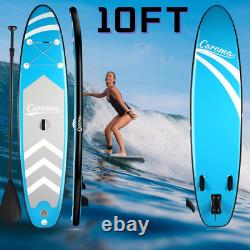 10FT Inflatable Stand Up Paddle SUP Board Surfing Surf Board Paddleboard Kit UK