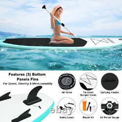 10FT SUP Inflatable Surfing Board Soft Surf Stand Up Paddle Board with Pump