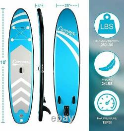 10FT SUP Inflatable Surfing Board Soft Surf Stand Up Paddle Board with Pump Bag