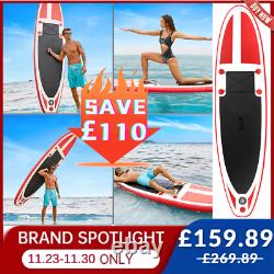 10Feet Inflatable Stand Up Paddle Board SUP Surfboard Adjustable Non-Slip Deck