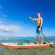 10ft Inflatable Non-slip Paddle Stand Up Board W Adjustable Paddle, Carry Bag