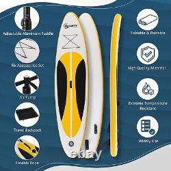 10Ft Inflatable Paddle Stand Up Board, Adjustable Paddle, Non-Slip Deck Board