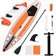 10ft Inflatable Paddle Stand Up Board With Adjustable Paddle, Non-slip Deck Board