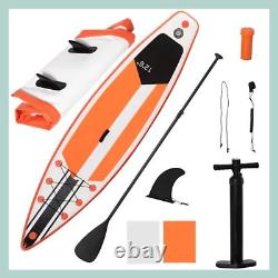 10Ft Inflatable Stand Up Paddle Board Kit Adjustable Paddle, Non-Slip Deck Board