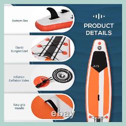 10Ft Inflatable Stand Up Paddle Board Kit Adjustable Paddle, Non-Slip Deck Board