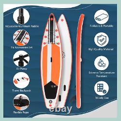 10Ft Inflatable Stand Up Paddle Board Kit Adjustable Paddle, Non-Slip Deck Board