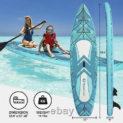 10'/10.6FT Inflatable Stand Up Paddleboard Paddle Board SUP Kit Full Accessories