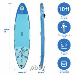 10'/11' Inflatable Stand Up Paddle Board SUP Surfing Board Complete Accessories