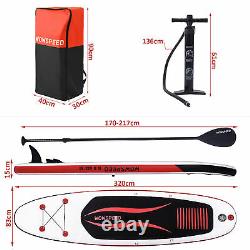 10.5Ft Inflatable Stand Up Paddle SUP Board Surfing Surfboard Paddleboard Set