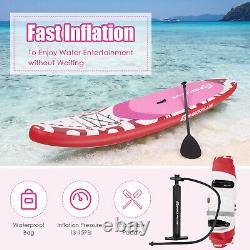 10.5 FT Inflatable Stand Up Paddle Board SUP Surfboard Adjustable Non-Slip Deck