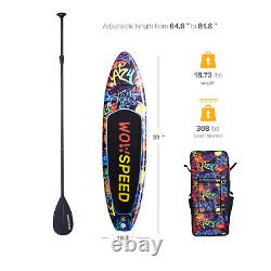 10.5ft Inflatable Stand Up Paddle Board SUP Surfboard Adjustable Non-Slip Deck