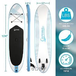 10.6FT Stand Up Paddle Board Adults Inflatable SUP Board with Adjustable Paddle