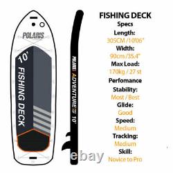 10.6' Fishing Deck Inflatable Paddle Board PRO SUP Complete Package Next Day Del