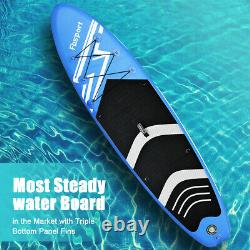 10.6' Inflatable Stand Up Paddle Board Surfing Surfboard Blue SUP Board