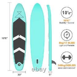 10'6 Paddle Board Stand Up SUP Inflatable Paddleboard Pump Kayak Adult Beginner
