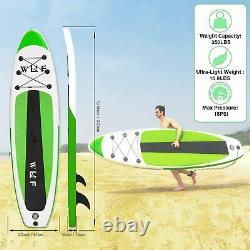 10'6 Stand Up Paddle Board Paddleboard Inflatable SUP Surf Board Adult Beginner