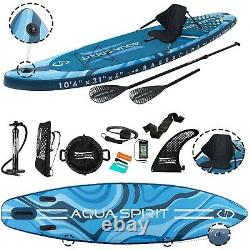 10'6 Stand up Paddle Board Inflatable SUP Barracuda Blue with Kayak Seat & Kit