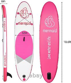 10.6ft Inflatable Stand Up Paddle Board- SUP 10.6'32''6'', White/light blue