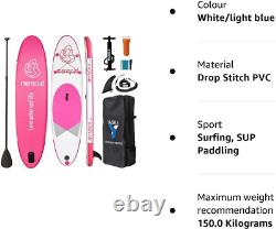 10.6ft Inflatable Stand Up Paddle Board- SUP 10.6'32''6'', White/light blue