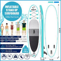 10.8FT Stand Up Paddle Board Sup Surfboard Inflatable Paddleboard 20PSI 350lb
