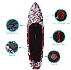 10' 8 Inflatable Stand up paddle Board SUP Board SUP with Kayak Seat Camo 11