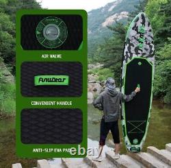 10' 8 Inflatable Stand up paddle Board SUP Board SUP with Kayak Seat Camo 3605