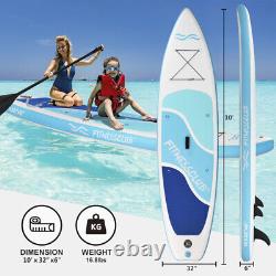 10' Inflatable Paddle Board SUP Stand Up Surfboard With Complete Kit Accessories