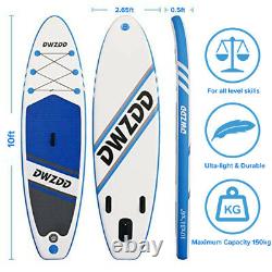 10' SUP Board Set Stand Up Paddle Inflatable Surfboard Paddling 305 cm Surfbrett