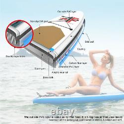 10ft 6 Stand Up Paddle Board SUP Inflatable Paddleboard Pump Surf Surfing Kayak