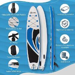 10ft Inflatable Paddle Stand Up Board, Adjustable Paddle Non-Slip Deck