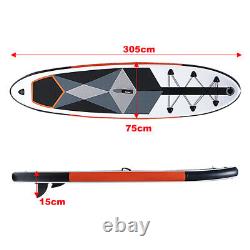 10ft Inflatable Surfboard Stand Up Paddle Board Raft SUP Bag Leash Paddle Kits