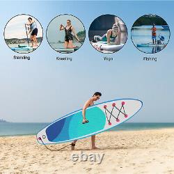 10ft Paddle Board Inflatable SUP Surf Stand Up Surfboard ISUP Surfing Fish Blue