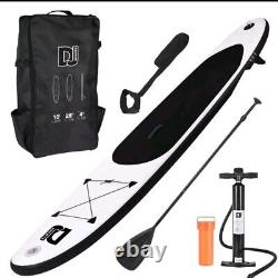 10ft SUP Black Inflatable Stand Up Paddle Board w. Carry Bag, Pump, Repair Kit