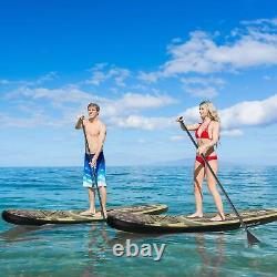 11FT Inflatable Camo Stand up Paddle Board with Hand Pump & Accessories