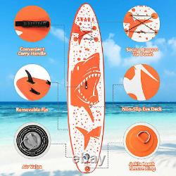 11FT Inflatable Stand Up Paddle Board SUP Surfboard Adjustable Non-Slip Deck