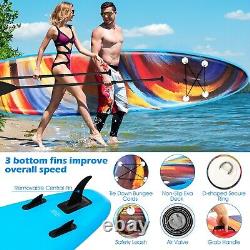 11FT Inflatable Stand Up Paddle Board SUP Surfboard Adjustable Non-Slip Deck