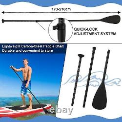 11FT Inflatable Stand Up Paddle Board SUP Surfboard Adjustable Non-Slip Deck NEW