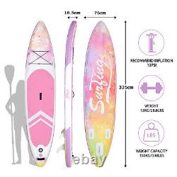 11FT Inflatable Stand Up Paddle Board SUP Surfboard Complete Kit with Kayak Seat