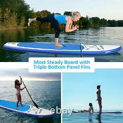 11FT Inflatable Stand Up Paddle SUP Folding Surfing SurfBoard Non Slip Deck Pad
