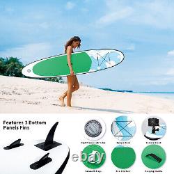 11FT Stand Up Paddle Board Inflatable SUP Complete Kit Kayak Seat Pump Green