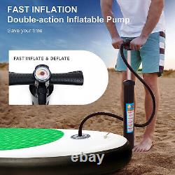 11FT Stand Up Paddle Board Inflatable SUP Complete Kit Kayak Seat Pump Green